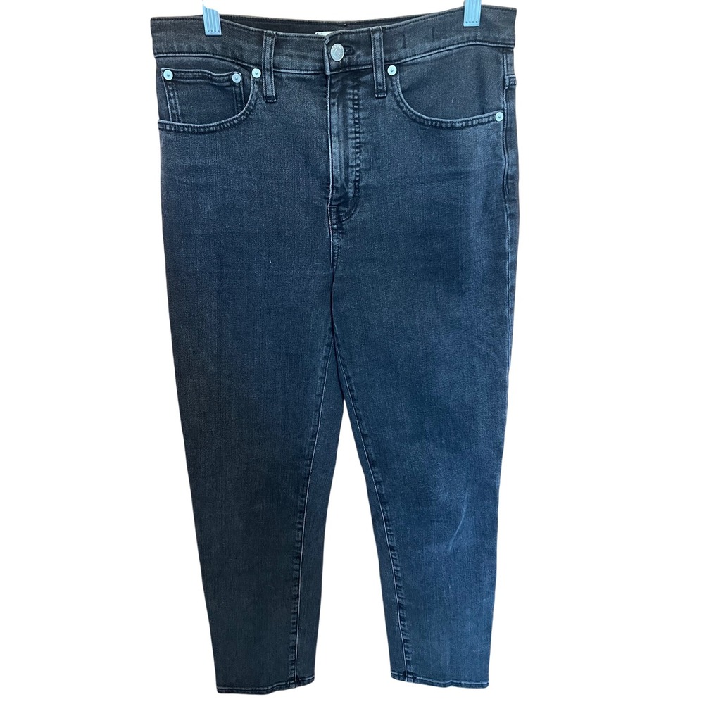 Madewell Women's Classic Straight Leg‎ Jeans Black Wash Fair Trade Denim Sz 28T